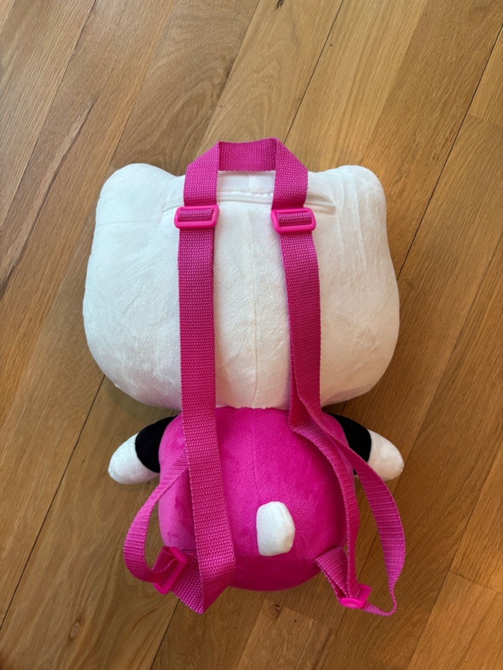 Hello Kitty XL Plush Backpack Pink Black Adjustable Bag - Picture 3 of 5